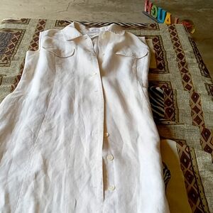 CREAM COLORED LINEN SUMMER DRESS